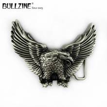 Bullzine wholesale zinc alloy flying eagle belt buckle pewter finish FP-02248-1 LUXURIOUS cowboy jeans gift belt buckle 2024 - buy cheap