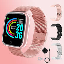 Smartwatch unissex, relógio inteligente à prova d'água com rastreador eletrônico de pressão arterial e frequência cardíaca 2024 - compre barato