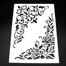 1pc Stencils Openwork Lace Painting Template DIY Embossing Accessories For Scrapbooking Coloring Reusable Office School Supplies 2024 - buy cheap