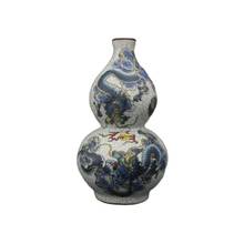 Jingdezhen antique ceramic Qianlong famille rose painted dragon and Pearl gourd vase 2024 - buy cheap