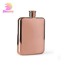 DEOUNY Rose Gold Whisky Jagermeister Flasks For Alcohol Bridesmaid Gift Bottle Thick Stainless Steel 304 Hip Flask 7OZ Drinkware 2024 - buy cheap
