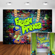 Fresh Prince Baby Shower Backdrop Party Decoration Graffiti Wall Retro 90s The Fresh Prince Princess Photo Booth Background 2024 - buy cheap