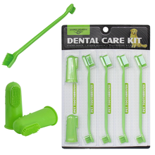 Conjunto de escovas de dentes com 6 peças, super macia, para animais de estimação, escova de dentes com ponta dupla, para limpeza oral de gatos e cães 2024 - compre barato