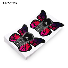 100pcs/Roll Butterfly Design Nail Form Nail Extension UV Gel Tips Extension Builder Form Guide French Self-Adhesive Form Sticker 2024 - buy cheap