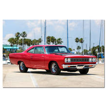 1968 Plymouth Road Runner 426 Hemi Coupe плакат Настенная картина для гостиной настенная живопись холст ткань печать живопись 2024 - купить недорого