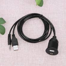 1 Set  2.0 3.5mm M/F AUX Lead Extension Cable Extension Cable Car Dashboard Motor USB 1M black Car Styling Dashboard Motor Cable 2024 - buy cheap