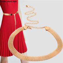 Elegant Women Gold Chain Belts Fashion Metal Designer High Waist Belt Luxury Diamond Female Thin Waistband 2024 - buy cheap