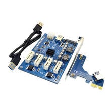 Adaptador de tarjeta elevadora M.2 NGFF PCI-E PCI Express, Multiplicador de adaptador de 1 a 4 puertos, accesorio de expansión USB para minería 2024 - compra barato