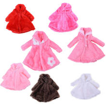 For 1/6 BJD Doll Kids Playhouse Toy Doll Accessories Winter Warm Wear Pink Fur Coat Clothes For Barbie Dolls Fur Doll Clothing 2024 - buy cheap