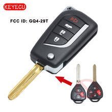 Keyecu-llave remota plegable modificada, Chip 4D67 de 315MHz para Toyota Corolla Avalon 2008-2012 FCC:GQ4-29T 2024 - compra barato