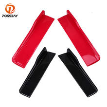 POSSBAY Black/Red Decorative Stickers Car Side Skirt Rocker Splitters Diffuser Winglet Wings Bumper Auto Anti-scratch Protector 2024 - buy cheap