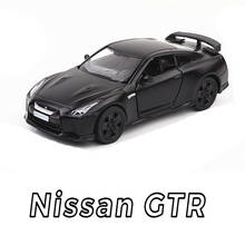 1:36 scale high imitation alloy model car,matte Nissan GTR pull back retro car toy,2 open door toy vehicle,free shipping 2024 - buy cheap