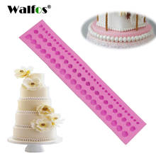 Walfos-Molde de silicona para decoración de pasteles, cuentas de cadena de perlas bonitas, herramientas de decoración de pastelería, Fondant, duradero 2024 - compra barato