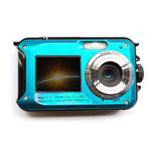 Цифровая камера 2,7 дюйма TFT, водонепроницаемая камера 24MP MAX 1080P с двойным экраном 16x, цифровая зум-камера 2024 - купить недорого