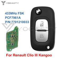 YOCAST 7701210033 2 кнопки ID 46 чип откидной дистанционный ключ для Renault Clio III Kangoo Master Modus Twingo 2006-2016 433 МГц PCF7961A 2024 - купить недорого