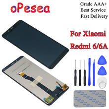 Экран телефона 5,45 ''для XIAOMI Redmi 6 ЖК-дисплей панель сенсорный экран дигитайзер стекло в сборе рамка для Redmi 6A ЖК-дисплей 2024 - купить недорого