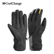 CoolChange Winter Bicycle Gloves Thermal Outdoor Sports Cycling Windproof Gloves Long Finger GEL Screen Touch Warm Bike Gloves 2024 - buy cheap