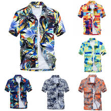 Mens Hawaiian Shirt Male Casual camisa masculina Printed Beach Shirts Short Sleeve brand clothing Free Shipping Asian Size 3XL 2024 - buy cheap