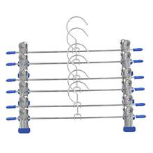 10 Pcs Stainless Steel Trouser Hanger Rack Coat Pants Skirt Hangers Clothes Stand Holder With 2 Adjustable Non-Slip Clips 28cm 2024 - buy cheap
