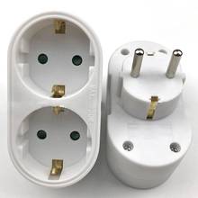 European Conversion Plug 1 to 2 /1 to 3 Way Socket Adapter EU Standard Power Adapter Socket 16A Travel Plugs AC 110~250V 2024 - buy cheap