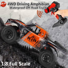 Upgrade 1:8 Full Scale Big Amphibious Off-Road Vehicle 2.4G 4WD Water Land Waterproof High Speed Remote Control RC Car Boy Gift 2024 - buy cheap
