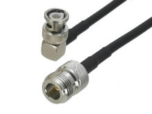 1Pcs RG58 N Female jack to BNC Male plug Right angle Connector RF Coaxial Jumper Pigtail Cable 4inch~20M 2024 - buy cheap