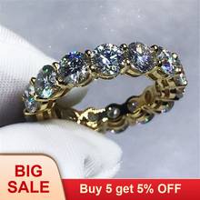 3 colors Lovers infinity Band ring 925 Sterling silver Engagement wedding rings for women men 4mm AAAAA zircon crystal Bijoux 2024 - buy cheap