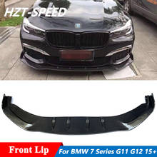 FD Style Carbon Fiber Front Bumper Lip For BMW 7 Series G11 G12 750LI 740LI Sport Type 2015 Up 2024 - buy cheap