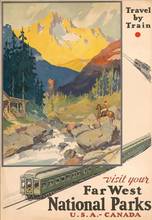 Vintage Travel Retro USA Canada Art Film Print Silk Poster Home Wall Decor 24x36inch 2024 - buy cheap