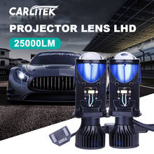 Carlitek-mini lâmpada h4 de led e 2v, farol com feixe alto alto, 6000 lm, k, luz branca para carro e motocicleta, 2 peças, sa 2024 - compre barato