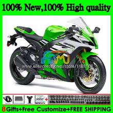 Инъекции для KAWASAKI ZX-10R 1000CC ZX1000 ZX 10 R 26BS.48 ZX 10R 1000 ZX10R 16 завод зеленый 17 18 2016 2017 2018 OEM обтекатели 2024 - купить недорого