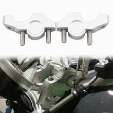 Motocicleta alumínio guiador risers 28mm ajustável barra de gordura grampos apto para bmw s1000r s1000 r 2014 2015 2016 2017 2018 2024 - compre barato