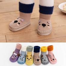 Baby Socks Autumn Cotton Cartoon Print Infant Socks Warm Ati Slip Toddler Kids Socks Baby Shoes Leg Warmer Baby Socks 0-18M 2024 - buy cheap