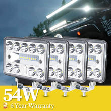 18 LED Light Bar IP67 54w Square Light Work Flooding LED Spotlight 12V 24V LED Fog Lamps Car Driving Lights Car Accessories 2024 - buy cheap