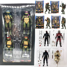 Neca raphael figura de ação leonardo donatello michelangelo triturador, figura de ação tartaruga ksarrão clássico 1990's filme 2024 - compre barato