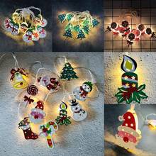 Christmas Theme Led Light String Santal Claus lights Xmas Tree Lamp For New Year Party Home window Ornament 2024 - buy cheap