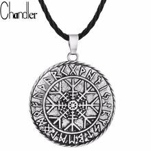 Chandler Guidepost Compass Necklace Talisman Viking Elder Futhark Pendant Valknut Pagan Amulet Vegvisir Scandinavian Norse 2024 - buy cheap