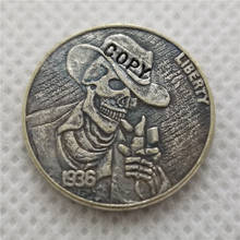 Хобо Никель Coin_Type # 43_1936-D с гравировкой в виде американского бизона из никеля копия монет 2024 - купить недорого