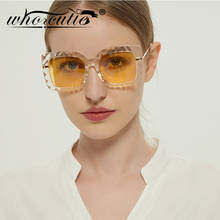 Gafas de sol Retro de gran tamaño para mujer, diseño de marca femeninos con anteojos de sol, marco cuadrado grueso, lentes translúcidas de té, S429, 2020 2024 - compra barato