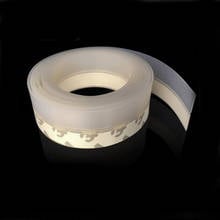 25mm width windproof transparent silicone rubber bar door window bottom sealing strip self adhesive tape weatherstrip 2024 - buy cheap