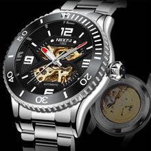 Автоматические часы NIBOSI 2021 для мужчин, мужские часы, Водонепроницаемость 100 м, деловые спортивные мужские механические наручные часы, мужские часы 2024 - купить недорого