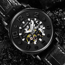 OCHSTIN Man Watches Skeleton Men Mechanical Wristwatches Waterproof Black Leather Strap  Fashion Retro Automatic Winding Watch 2024 - buy cheap