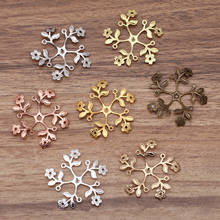 20 Pieces/Lot 39mm Metal Copper Filigree Charms Flower Stamping Sheet DIY Jewelry Making Accessories 2024 - buy cheap