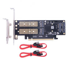 M2 NVMe SSD NGFF to PCIE 3.0 X16 Adapter M Key B Key mSATA PCI Express 3.0 M.2 NVME SSD M2 SATA SSD mSATA 3 in 1 Converter Riser 2024 - buy cheap