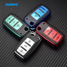 Leather+TPU Car Remote Key Cover Case Fob For Volkswagen VW Bora Polo Tiguan Jetta Passat B5 B6 B7 Golf Beetle For Skoda Octavia 2024 - buy cheap