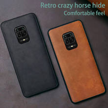 Кожаный чехол для телефона Xiaomi Redmi Note 9 9 S 8 7 6 K20 K30 Pro 7A Mi 9 se 9T 10 A2 A3 Mix 2s Max 3 Poco F1 X2 Crazy Horse Skin 2024 - купить недорого