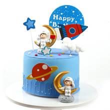 Астронавт фотобумага космический корабль День Рождения Кекс Топпер Декор для ребенка день рождения фотография 2024 - купить недорого