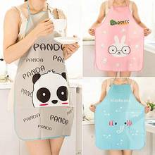 Hot Sale! Women Cute Cartoon Waterproof Oil-proof Apron Kitchen Restaurant Cooking Bib Aprons Sleeveless Overalls Hanging Neck 2024 - купить недорого