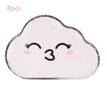 8Pc / Set Cloud Themes Dinner Plates Disposable Tablewares Babys Shower Birthday Party Holiday Partys Decoration Partys Supplies 2024 - buy cheap