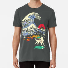 The Great Wave Off Oni Island T Shirt Okami Amaterasu Issun Wolf Great Sea Wave Hokusai God Video Game 2024 - buy cheap